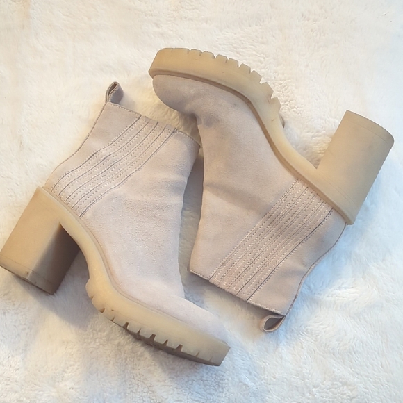 Dolce Vita Shoes - Dolce Vita Celia Tan Chunky Crepe Sole Platform Ankle Boots Women's Size 7.5